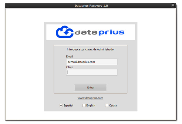 dataprius-recovery-login