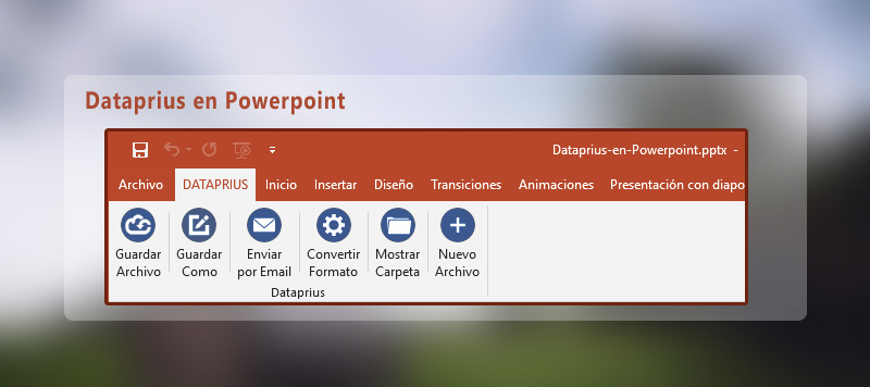 Dataprius complemento Office Powerpoint.
