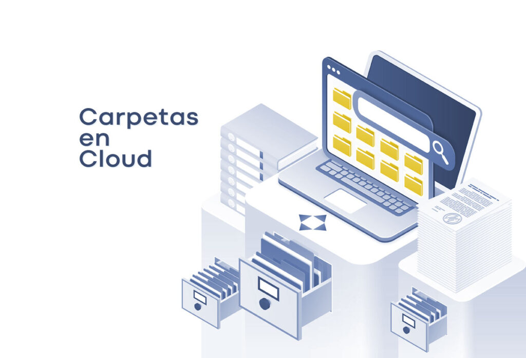 Ilustración carpetas en Cloud