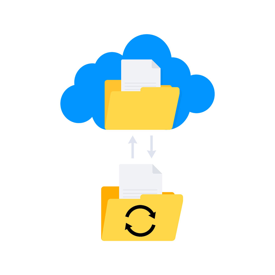 Sincronización de carpeta con la nube.
